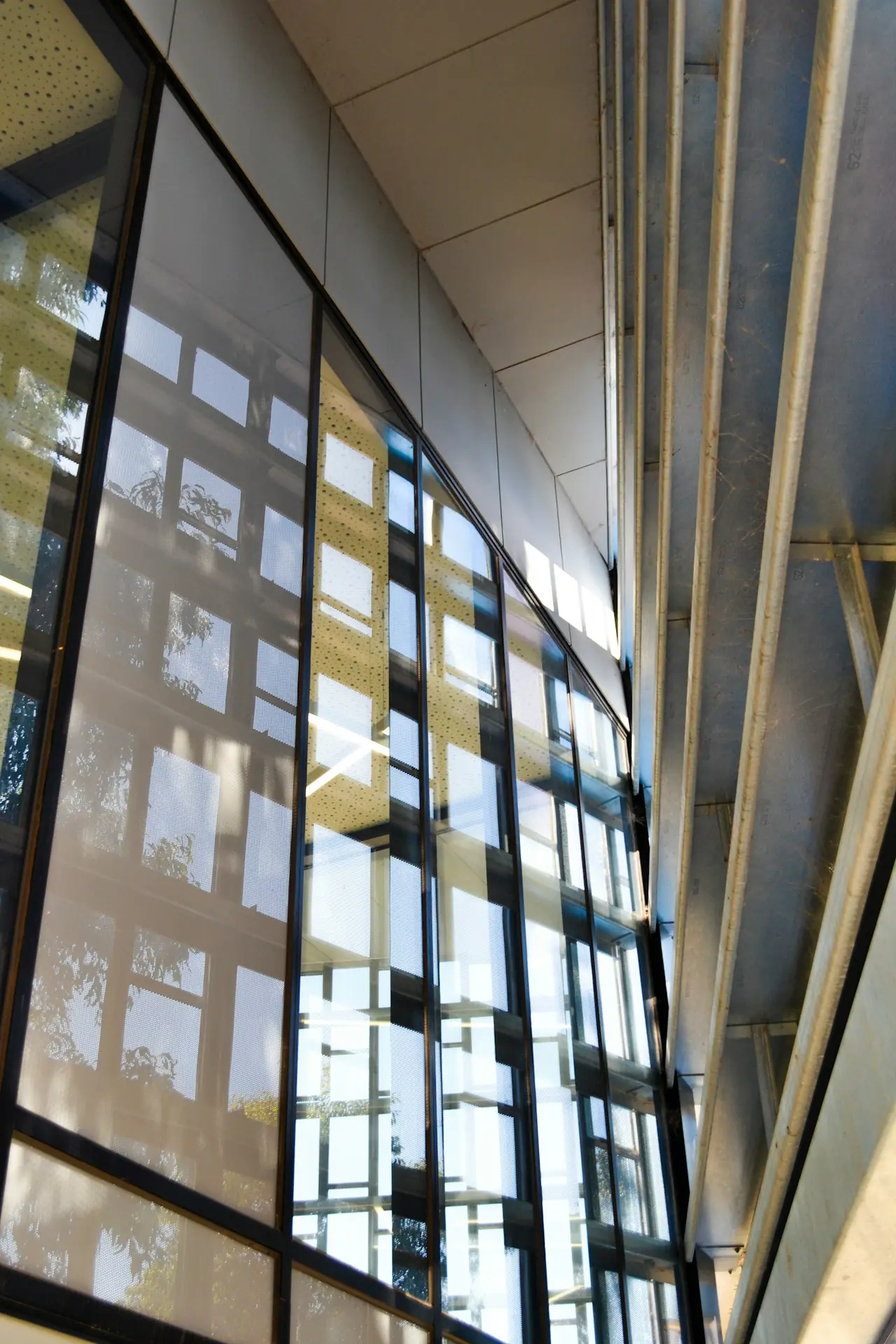 A modern commercial building with a large glazed facade